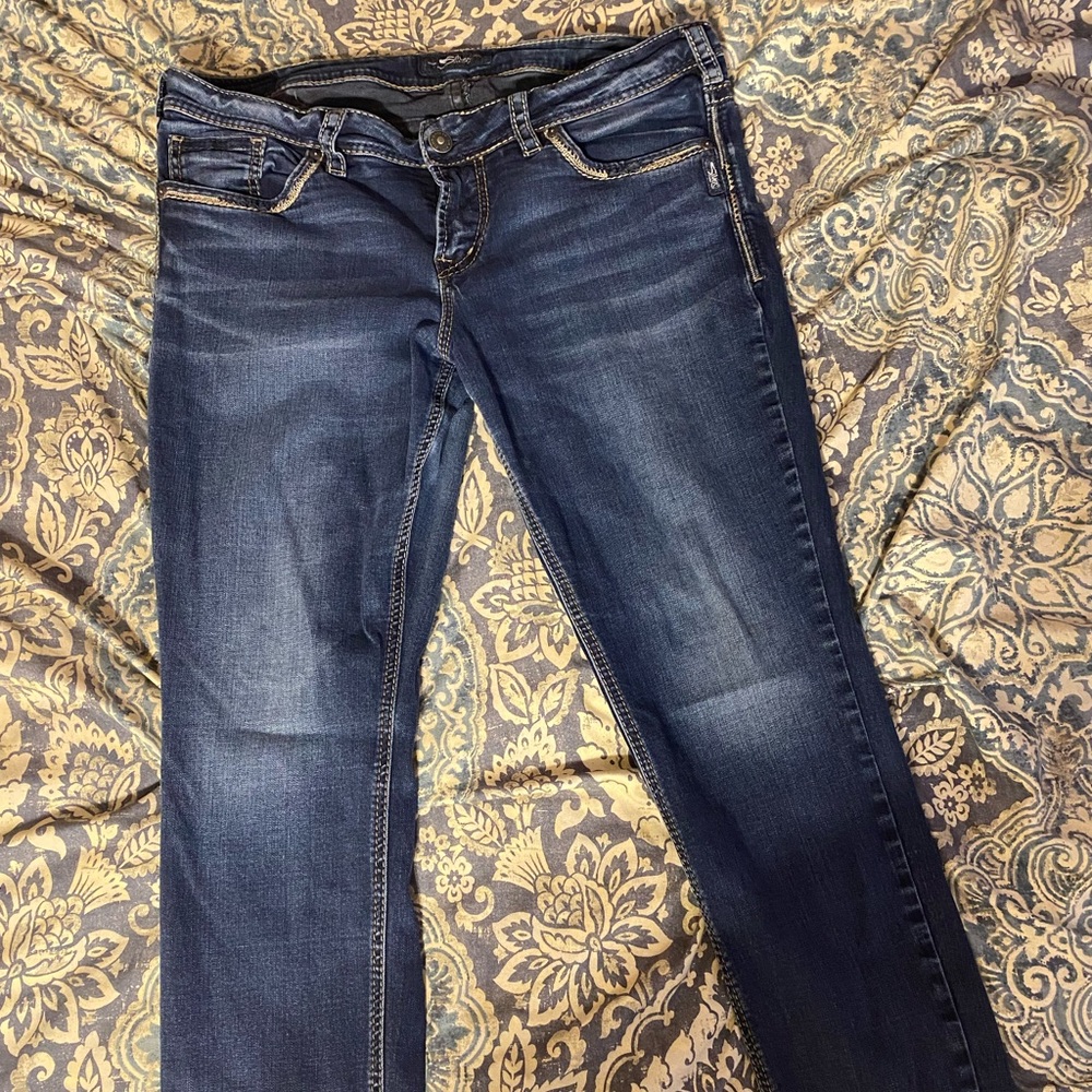 Silver Suki Skinny Jeans. Size 16